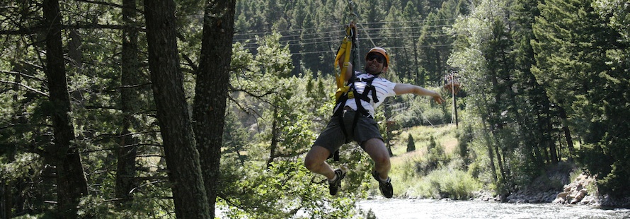 Montana Whitewater Rafting Raft and Zipline Company Bozeman Big Sky and Gardiner Montana Family Vaction Fun on Gallatin Yellowstone and Madison Rivers Zipline Fun